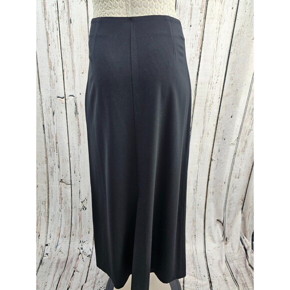 Allan Waller 10 Wool Blend Asymmetrical Black Maxi Dress Career Skirt EUC - Picture 7 of 10